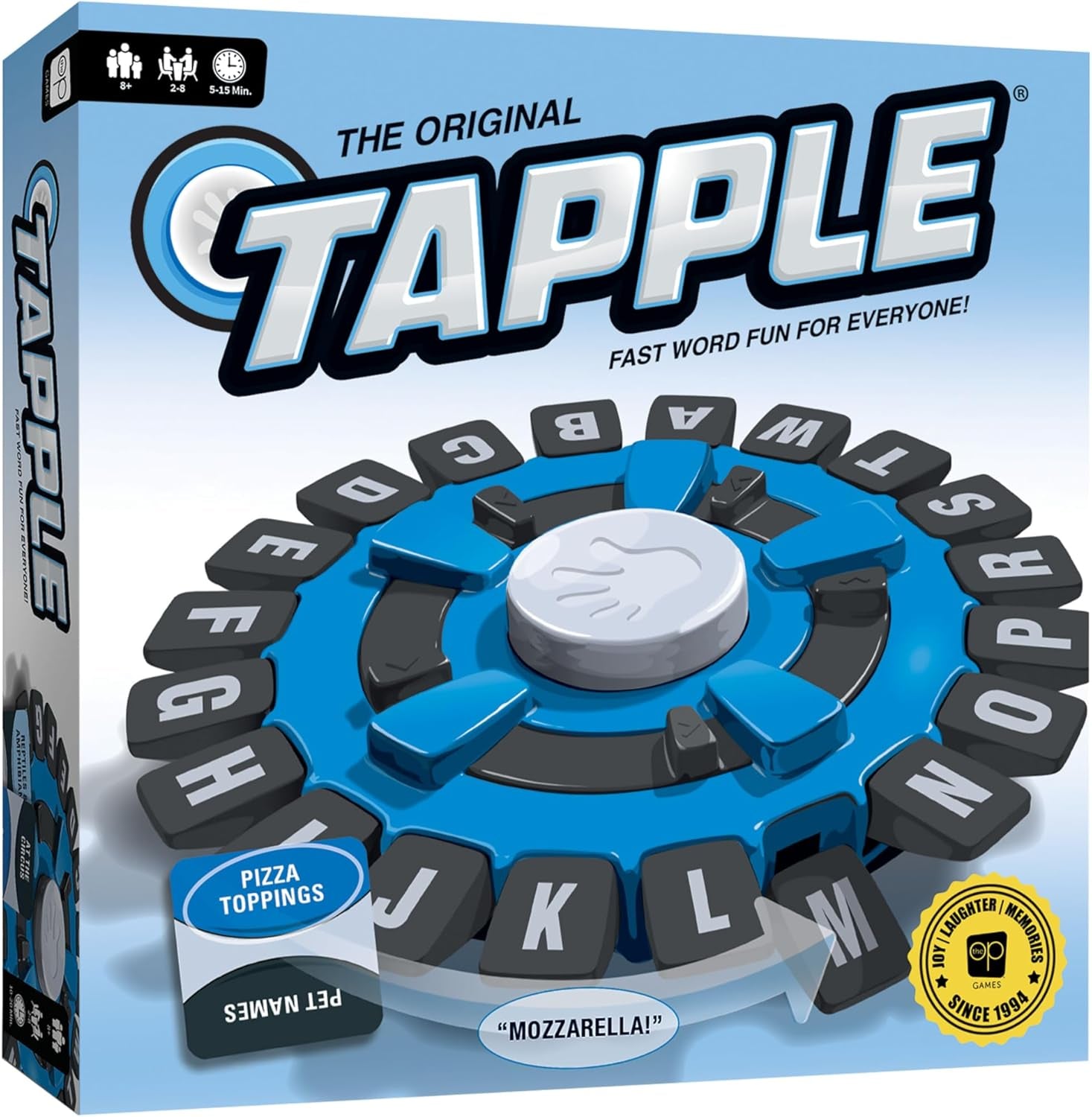 the Original TAPPLE, the Fast-Paced Family Board Game,Choose a Category & Race against the Timer to Be the Last Player,Learning Word Game for Ages 8 & Up, 2-8 Players, 15-20 Minute Play Time