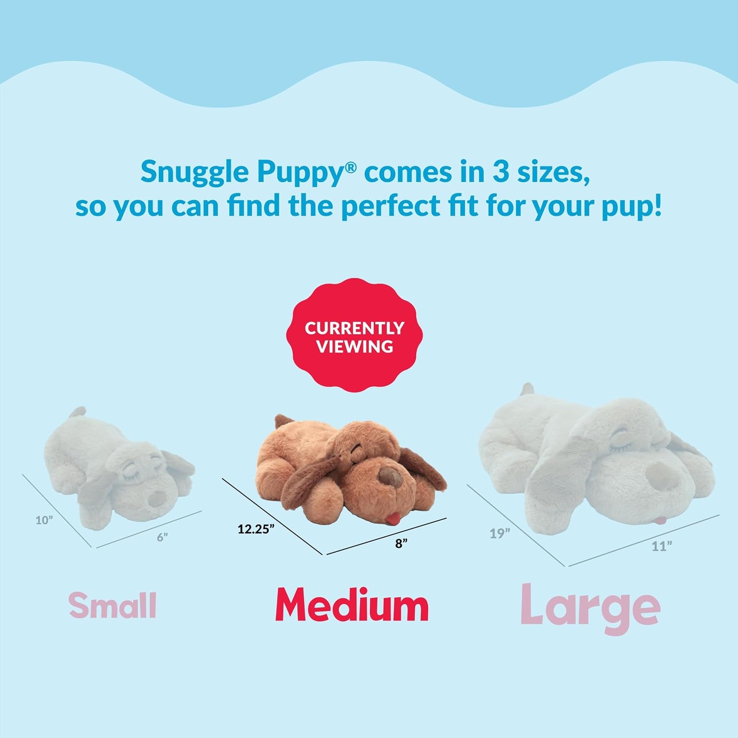 Snuggle Puppy Original Heartbeat Puppy Toy with Real-Feel Pulse & Heat Pack, Calming Sleep Aid for Puppy Anxiety, Crate Training, First Nights & New Puppy Transition - Biscuit