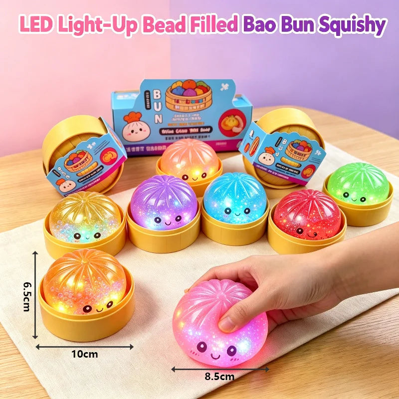 1~3Pcs Dumpling Pressure Squishies Cute Colorful Bun Ball Slow Rising Stress Relief Fidget Toy for Kids Adults Anti-Anxiety Gift