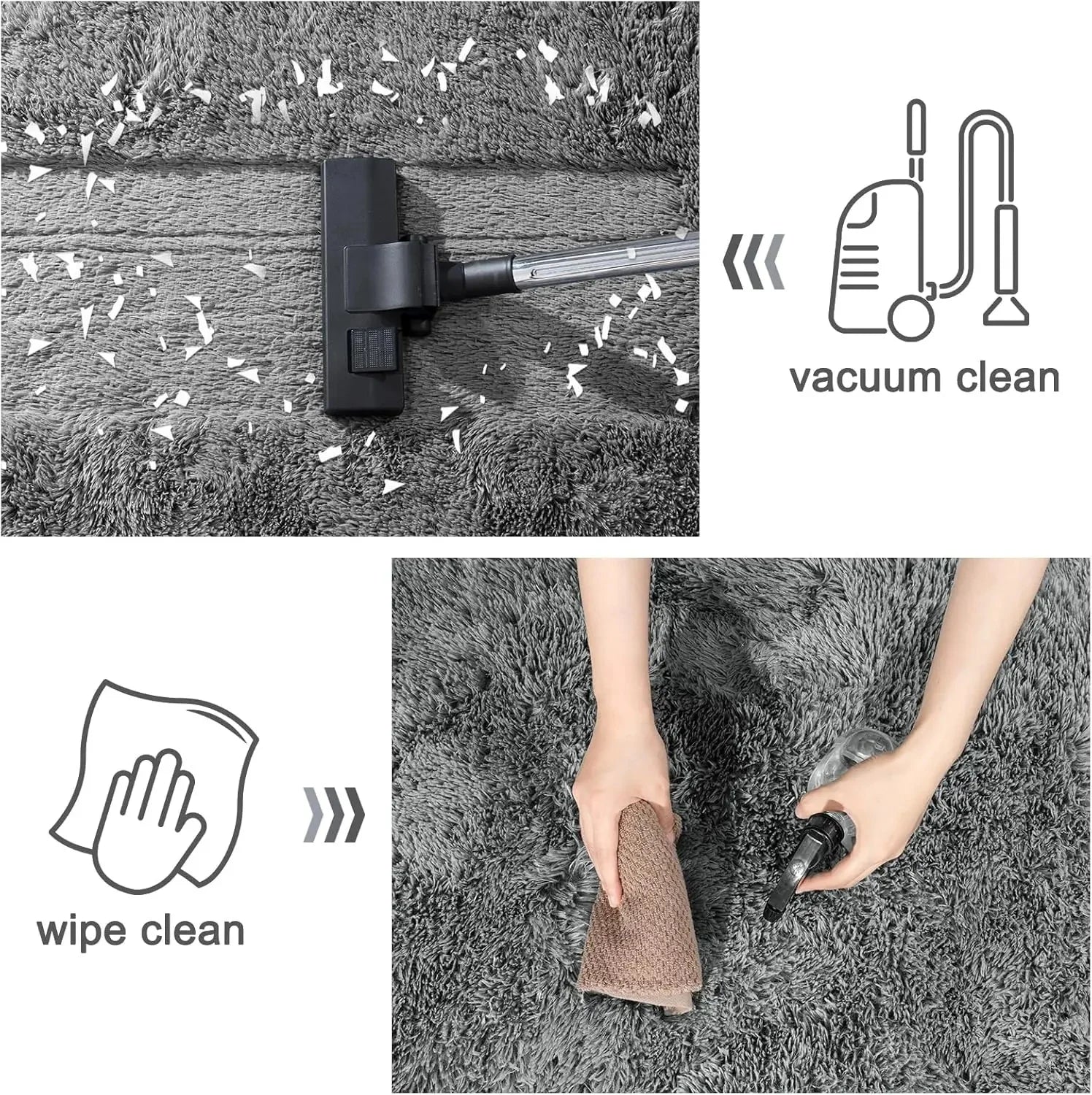 Minimalist Shaggy Living Room Rug, Soft and Fluffy Area Rug, Bedroom Dormitory Children'S Room Carpet, Home Decor
