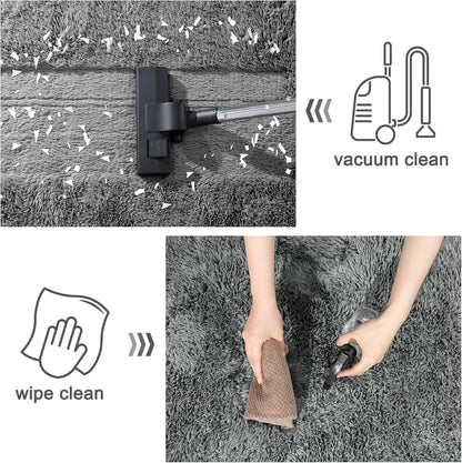 Minimalist Shaggy Living Room Rug, Soft and Fluffy Area Rug, Bedroom Dormitory Children'S Room Carpet, Home Decor