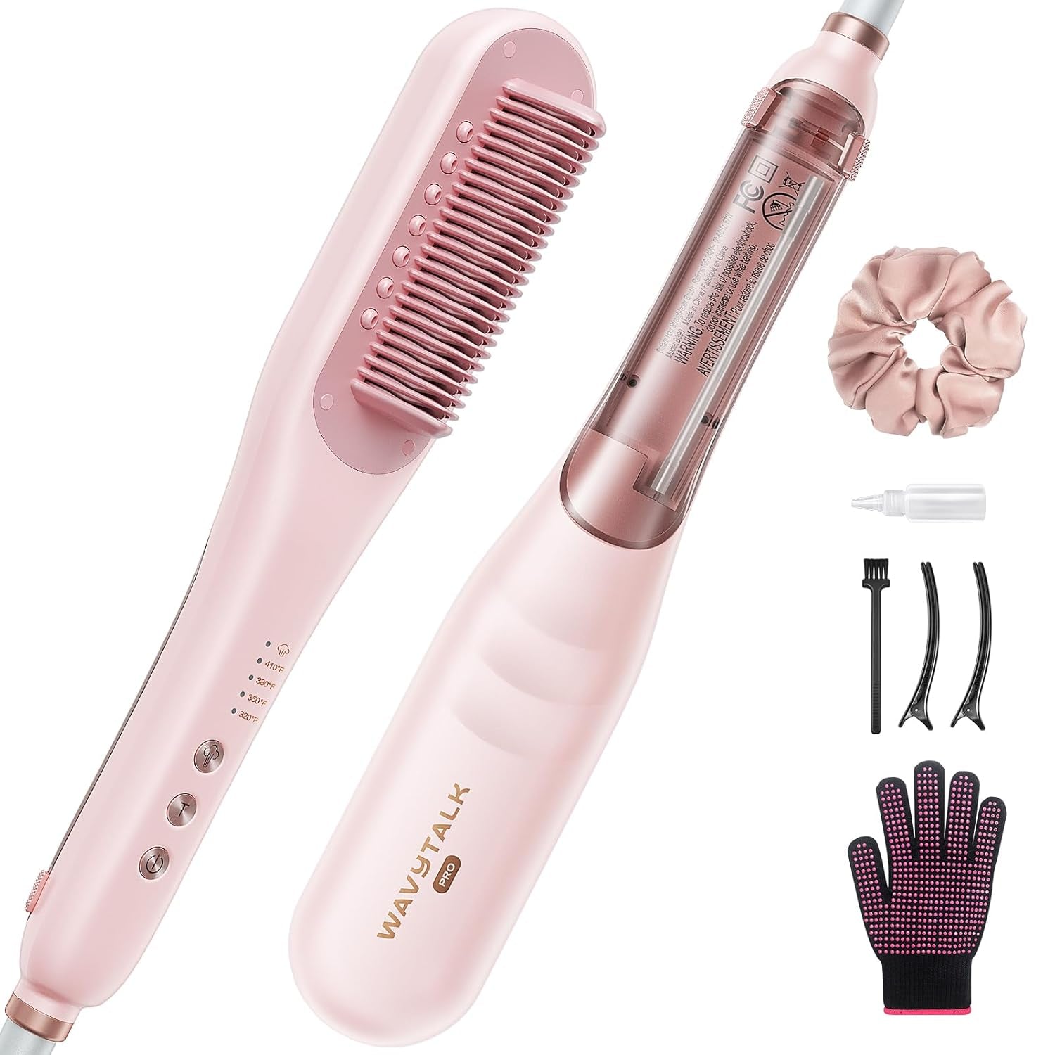 Pro Steam Hair Straightener Brush, Steamline Pro 3-In-1 Straightening Brush for Curly Hair, Fast Salon Results with Less Damage, Anti-Frizz and Hair Nourishment