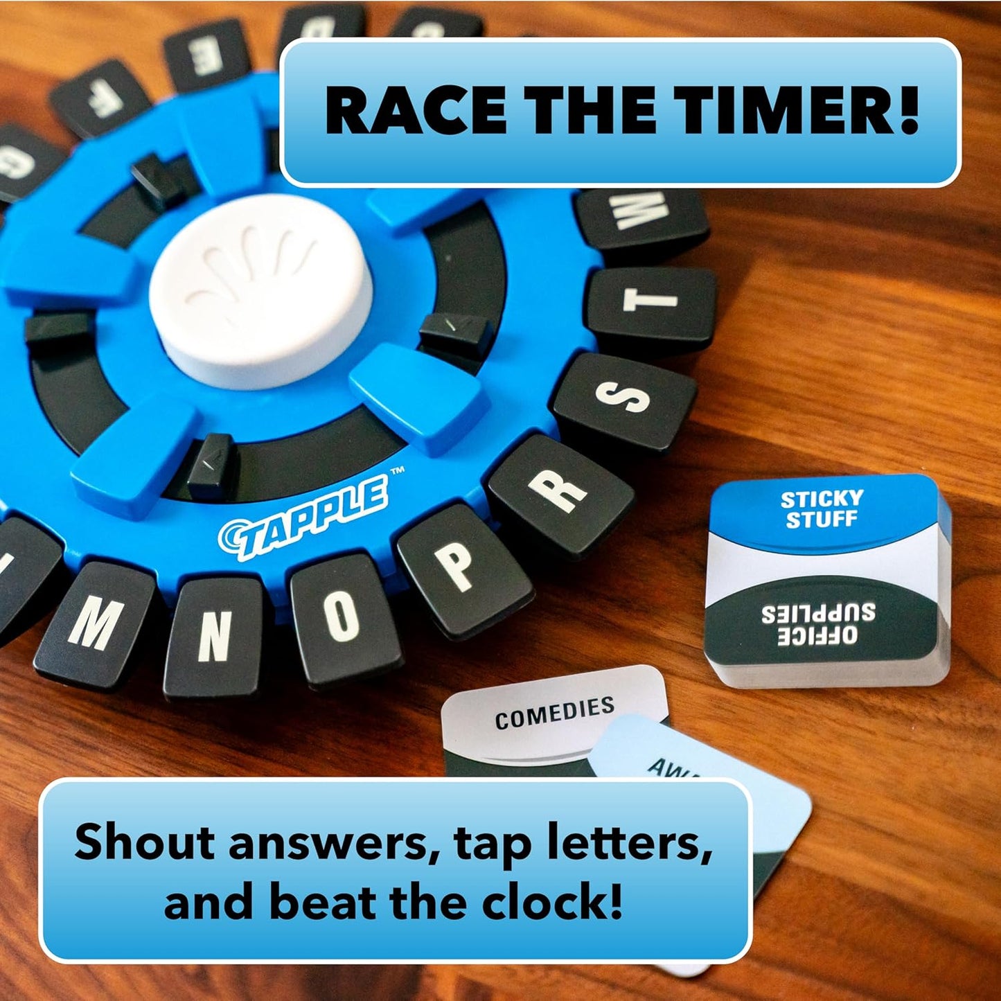 the Original TAPPLE, the Fast-Paced Family Board Game,Choose a Category & Race against the Timer to Be the Last Player,Learning Word Game for Ages 8 & Up, 2-8 Players, 15-20 Minute Play Time