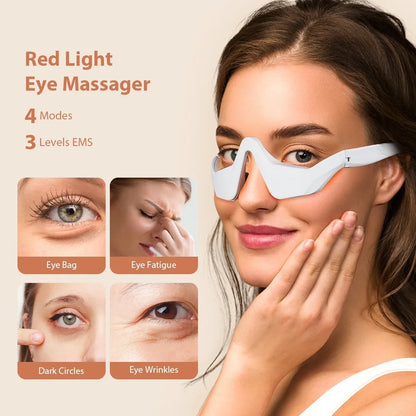 Eye Relax Massager Fatigue Relief Lighten Dark Circles Smooth Eye Fine Line Microcurrent Red Light Eye Care Beauty Device