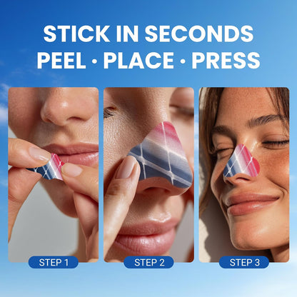 Nose Sun Protection Strips – 4PCS Breathable Cotton | Invisible Nose Bandage for Outdoor Sports