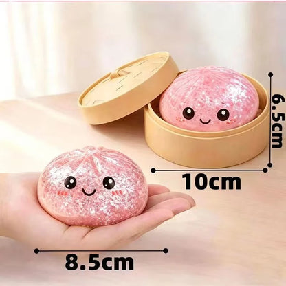 1~3Pcs Dumpling Pressure Squishies Cute Colorful Bun Ball Slow Rising Stress Relief Fidget Toy for Kids Adults Anti-Anxiety Gift