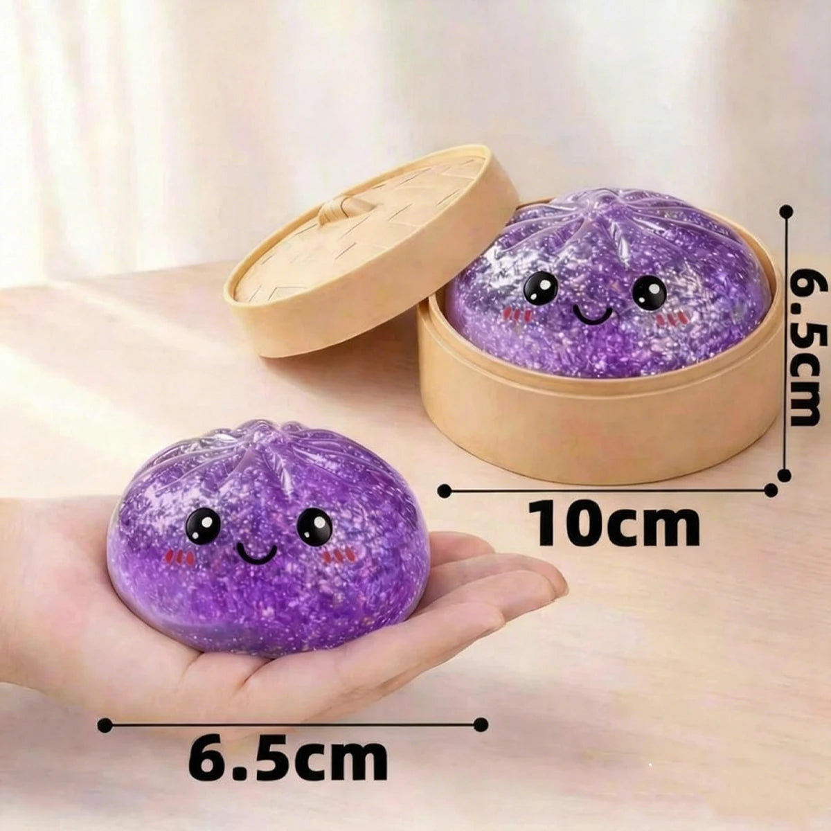 1~3Pcs Dumpling Pressure Squishies Cute Colorful Bun Ball Slow Rising Stress Relief Fidget Toy for Kids Adults Anti-Anxiety Gift