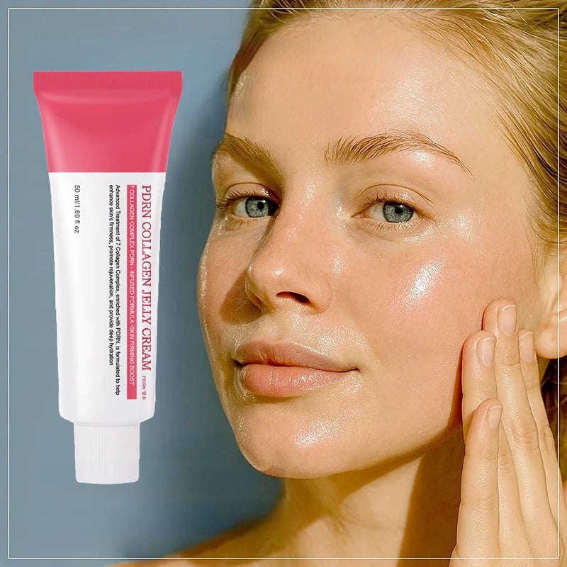 PDRN Collagen Jelly Cream with Hyaluronic Acid Anti-Wrinkle Firming Moisturizing Plumping Even Skin Tone Facial Skin Care