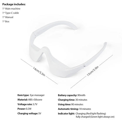 Eye Relax Massager Fatigue Relief Lighten Dark Circles Smooth Eye Fine Line Microcurrent Red Light Eye Care Beauty Device