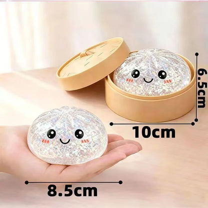 1~3Pcs Dumpling Pressure Squishies Cute Colorful Bun Ball Slow Rising Stress Relief Fidget Toy for Kids Adults Anti-Anxiety Gift