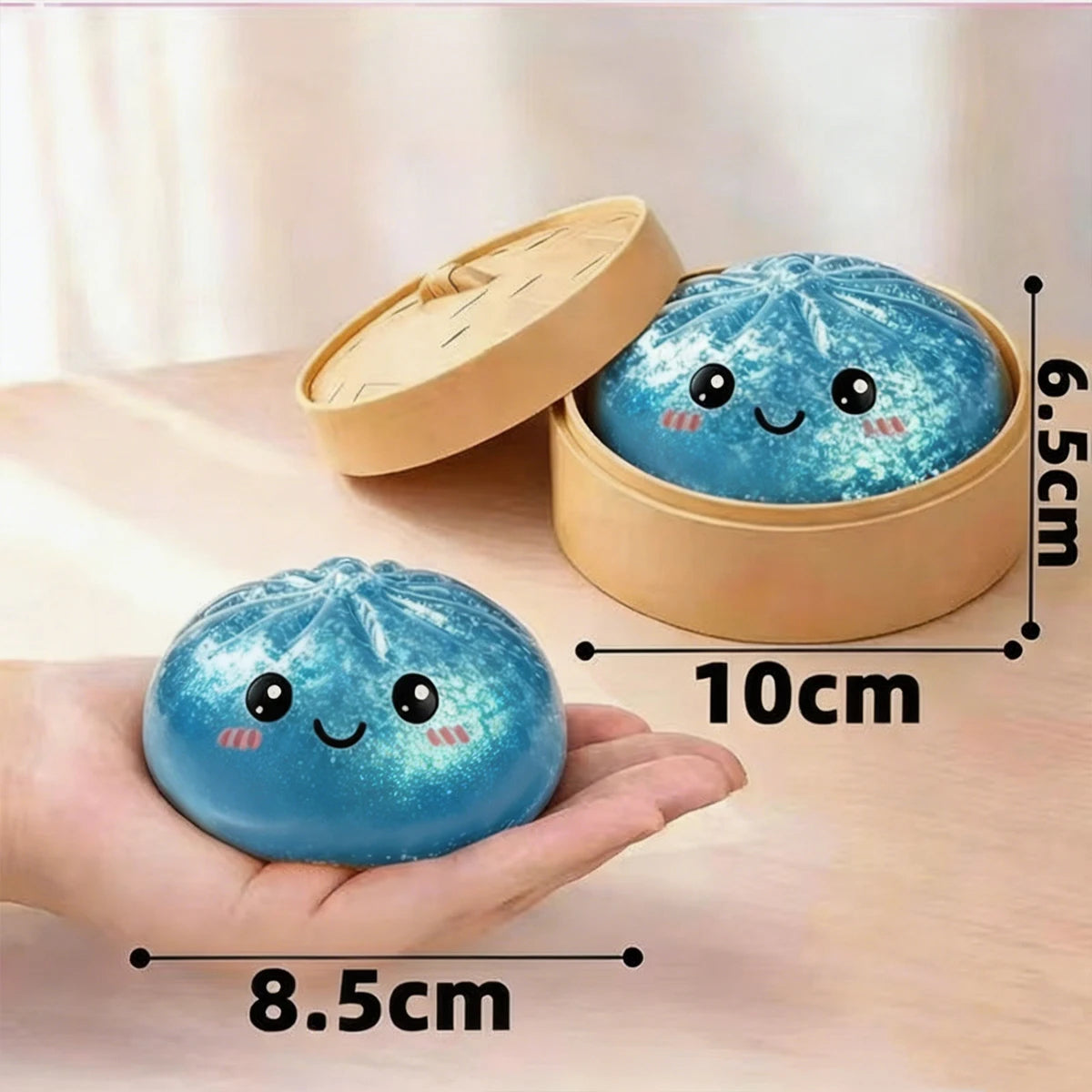 1~3Pcs Dumpling Pressure Squishies Cute Colorful Bun Ball Slow Rising Stress Relief Fidget Toy for Kids Adults Anti-Anxiety Gift