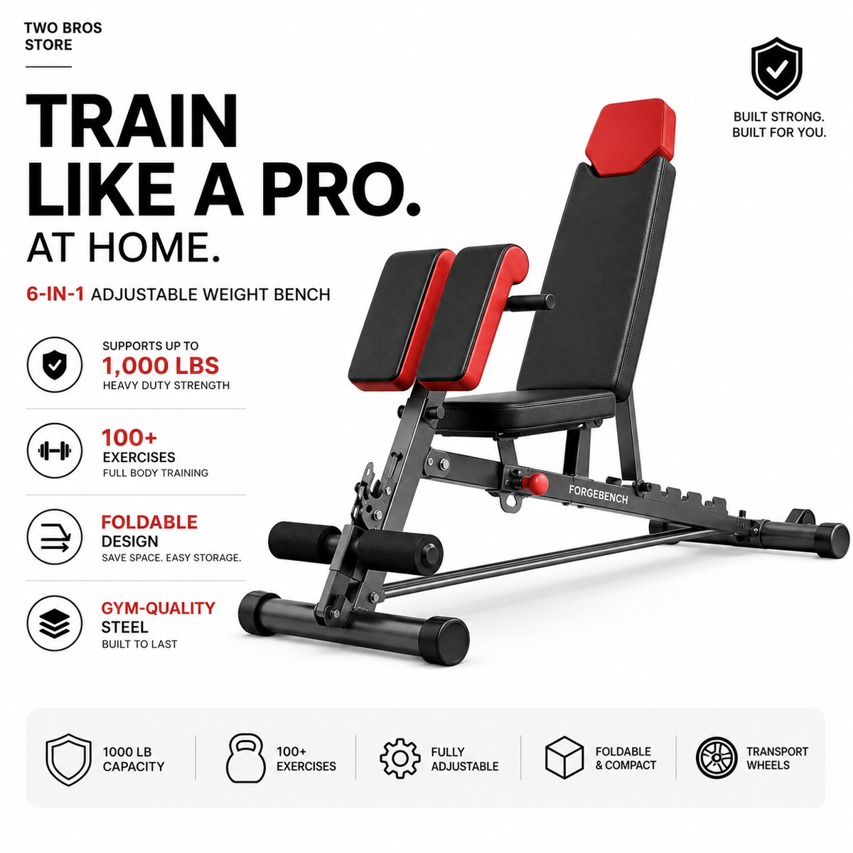 FlexBench™ Pro 1000 / Home Gym Premium 6-in-1