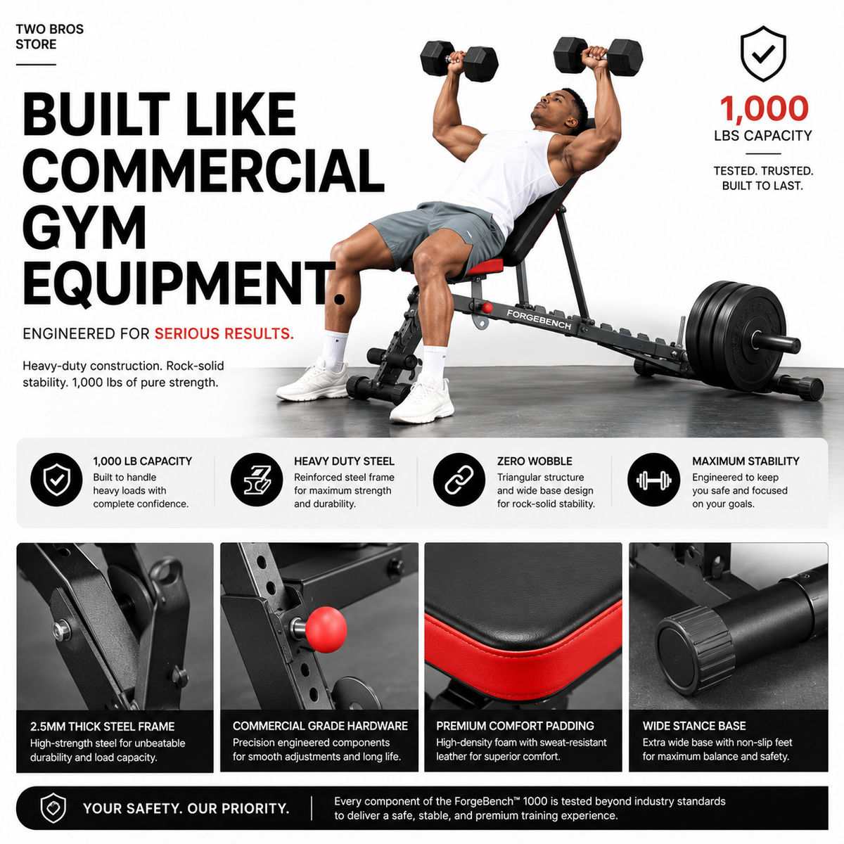 FlexBench™ Pro 1000 / Home Gym Premium 6-in-1