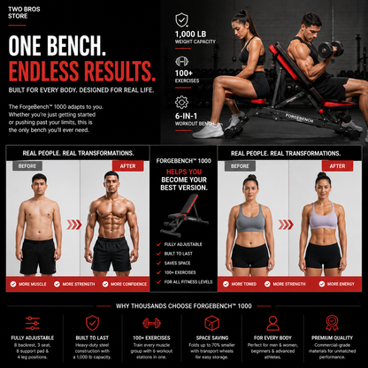 FlexBench™ Pro 1000 / Home Gym Premium 6-in-1