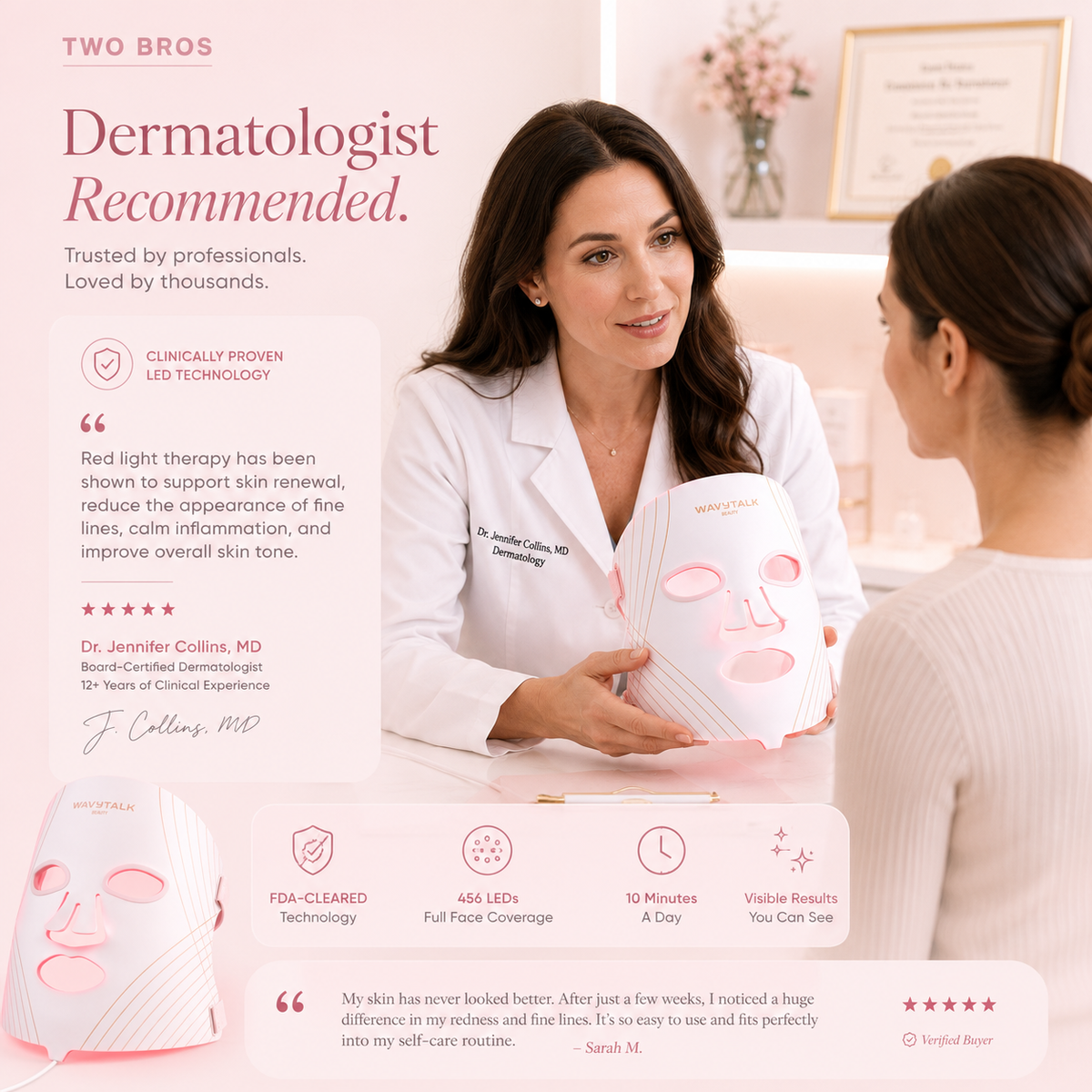 The Best Red Light Therapy Mask for Face / WAVYTALK™