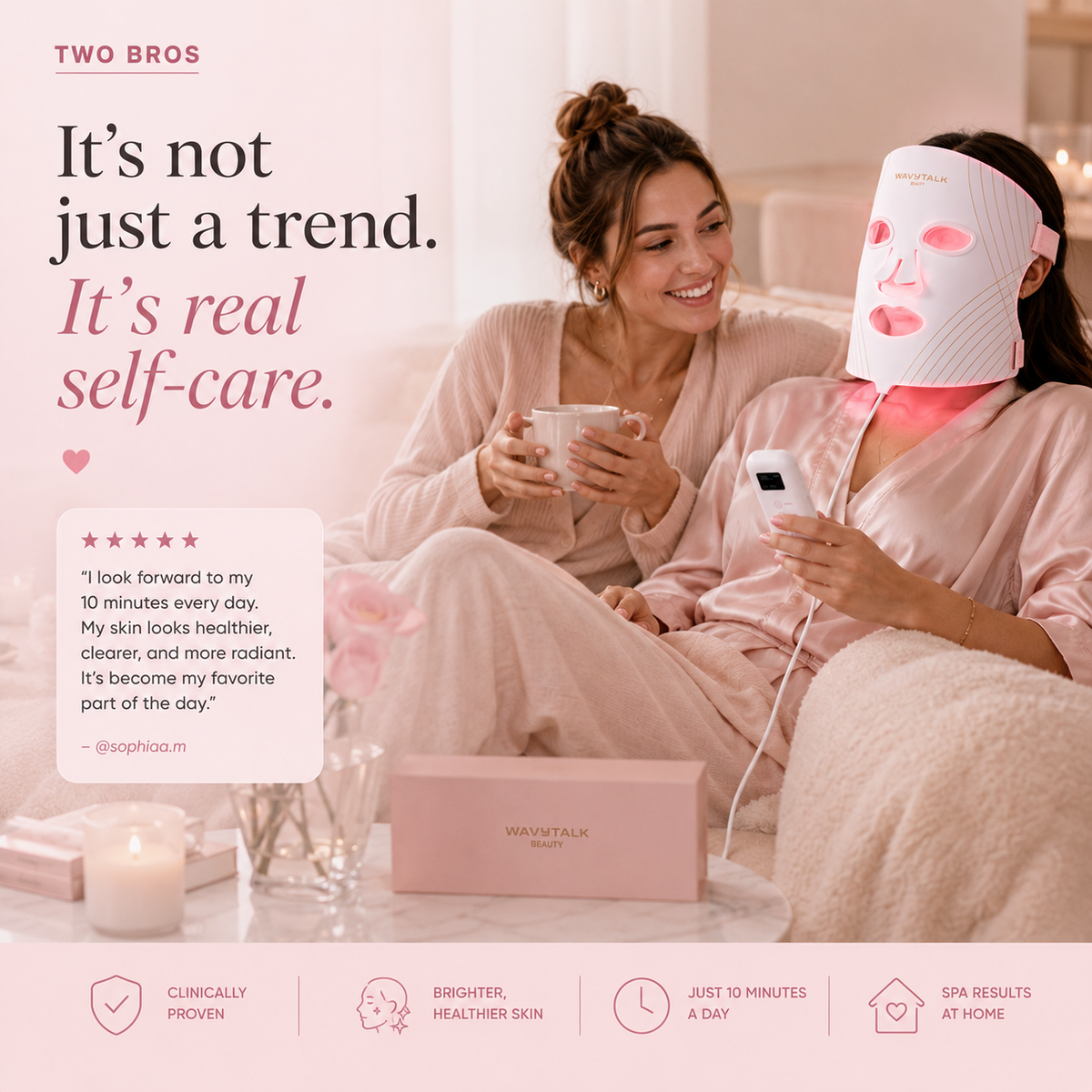 The Best Red Light Therapy Mask for Face / WAVYTALK™