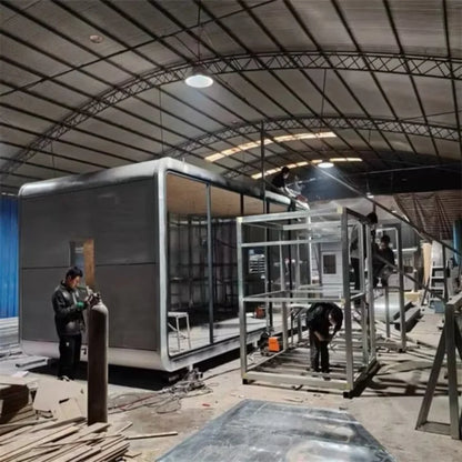 Luxury Prefabricated Tiny Space Capsule House Apple Cabin for Bathroom Warehouse Solar Powered Waterproof Fast Install