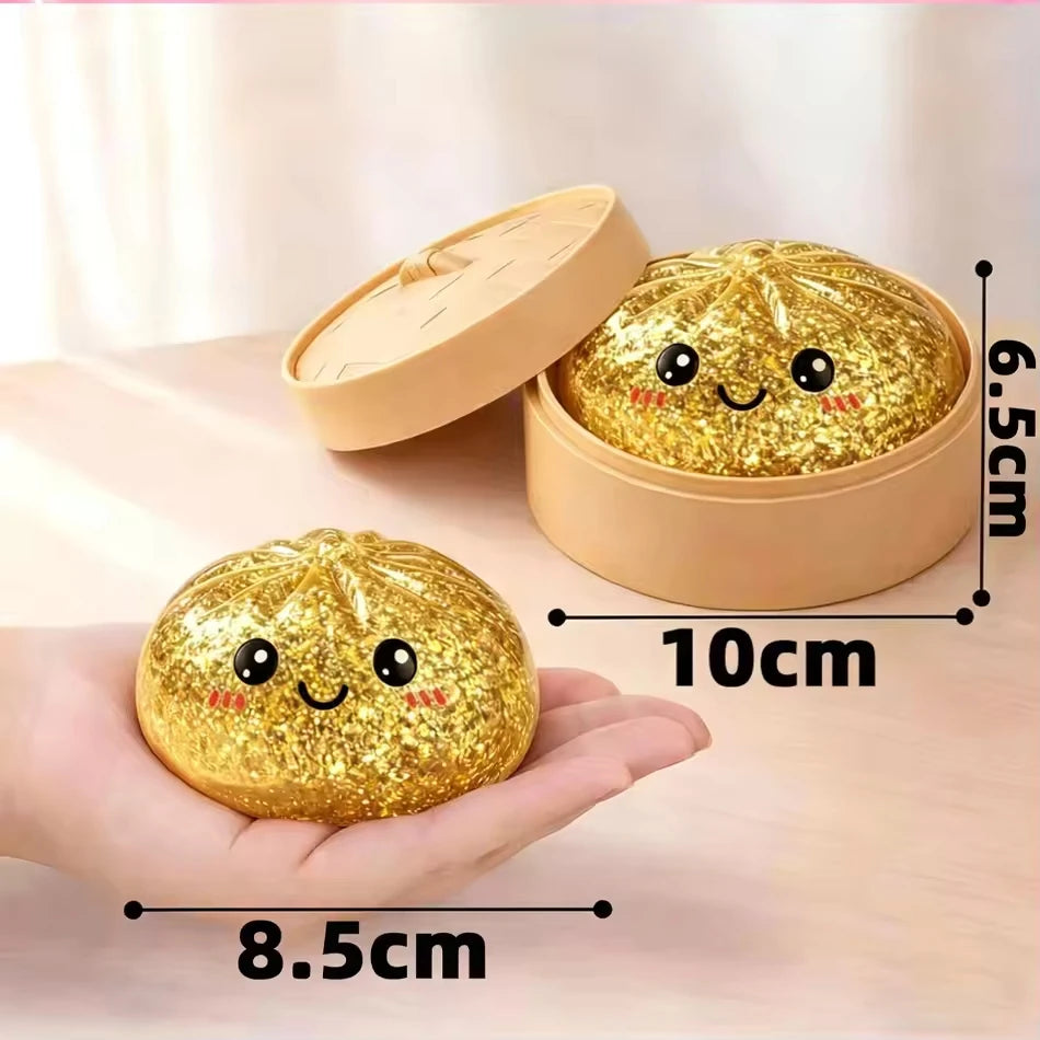 1~3Pcs Dumpling Pressure Squishies Cute Colorful Bun Ball Slow Rising Stress Relief Fidget Toy for Kids Adults Anti-Anxiety Gift