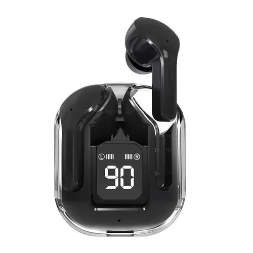TWS Wireless Bluetooth Earphone Noise Canceling Hifi Stereo Sport Headphones with Digital Display Transparent Charging Case