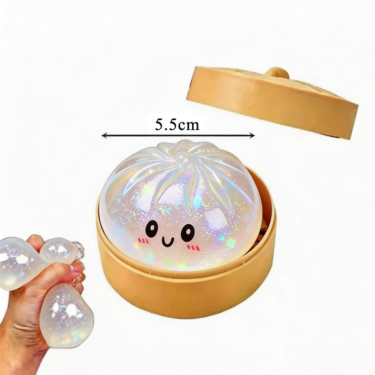 1~3Pcs Dumpling Pressure Squishies Cute Colorful Bun Ball Slow Rising Stress Relief Fidget Toy for Kids Adults Anti-Anxiety Gift