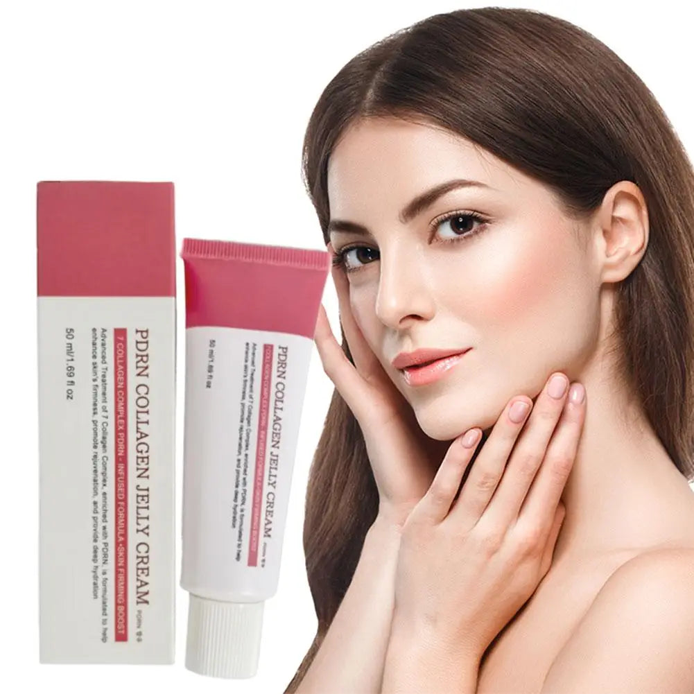 PDRN Collagen Jelly Cream with Hyaluronic Acid Anti-Wrinkle Firming Moisturizing Plumping Even Skin Tone Facial Skin Care