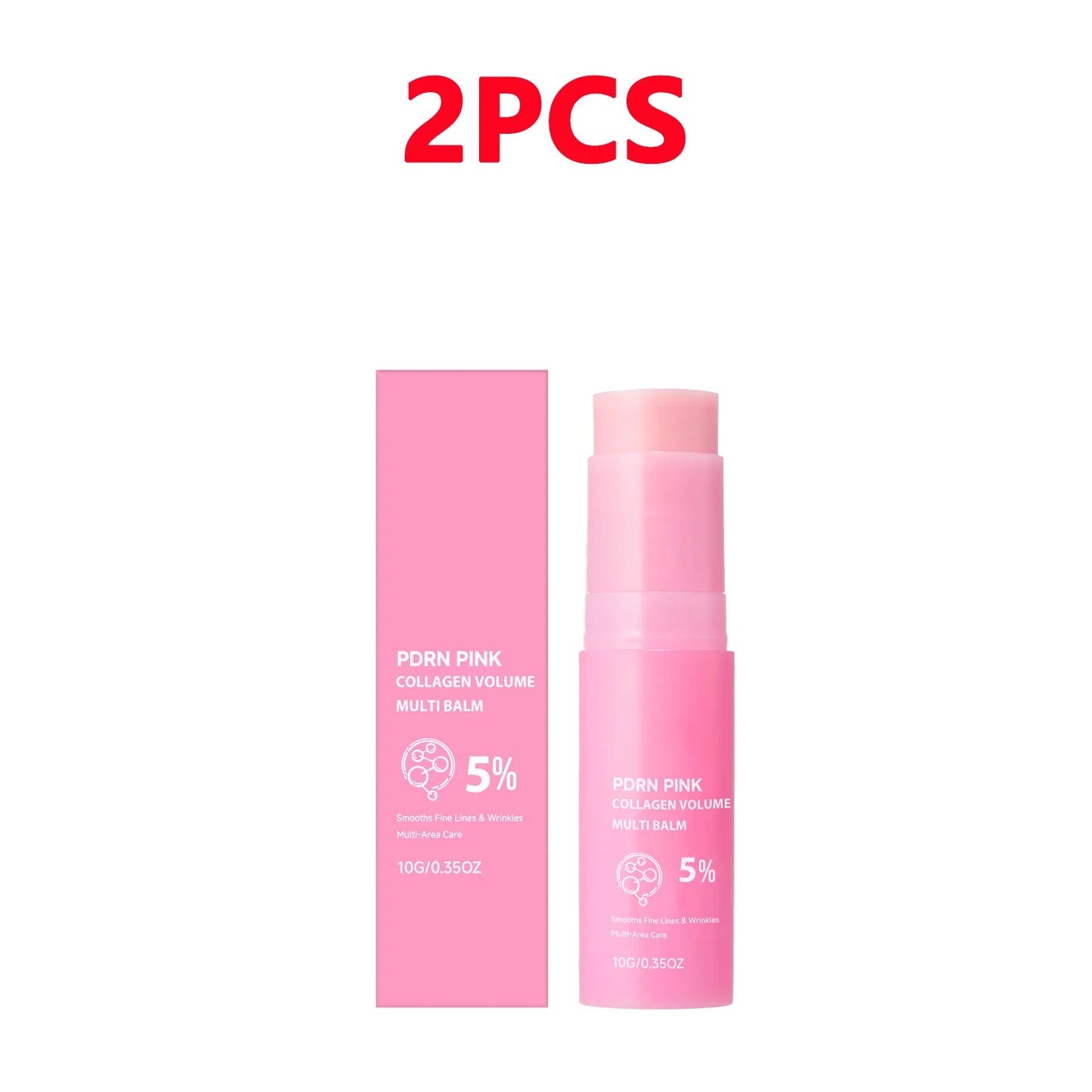 PDRN Pink Collagen Volume Multi Balm Collagen Hydrating Stick for Face, Neck, under Eyes, Lips, Lines Care Plumping&Firming Skin