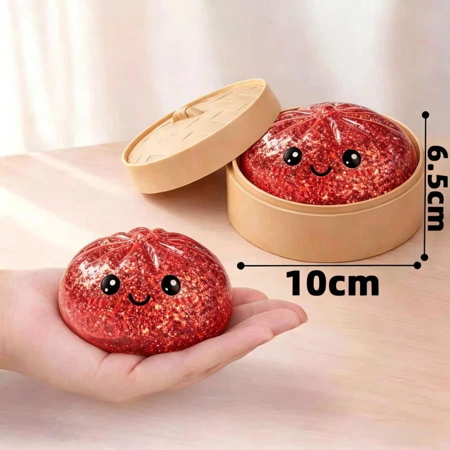 1~3Pcs Dumpling Pressure Squishies Cute Colorful Bun Ball Slow Rising Stress Relief Fidget Toy for Kids Adults Anti-Anxiety Gift
