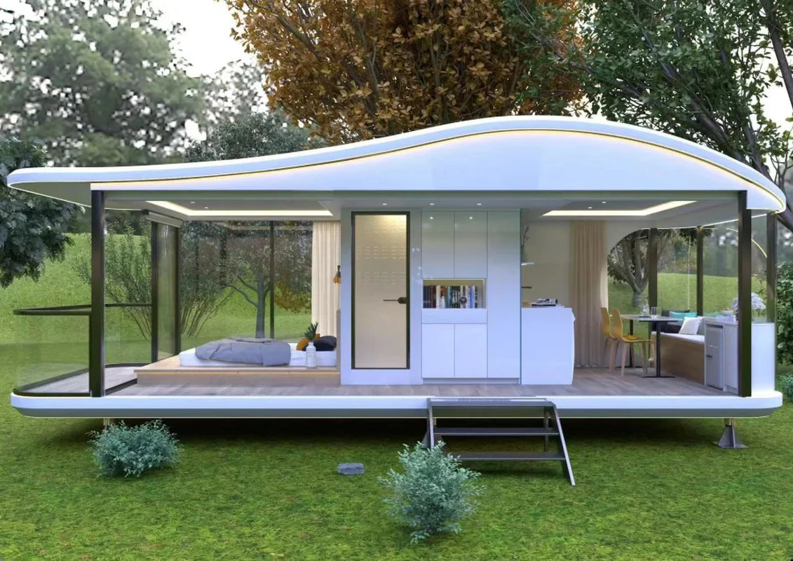 Customized Prefab Triangle House 20Ft 40Ft Portable Steel Frame Home with Sandwich Panel for Outdoor Camping Shelter