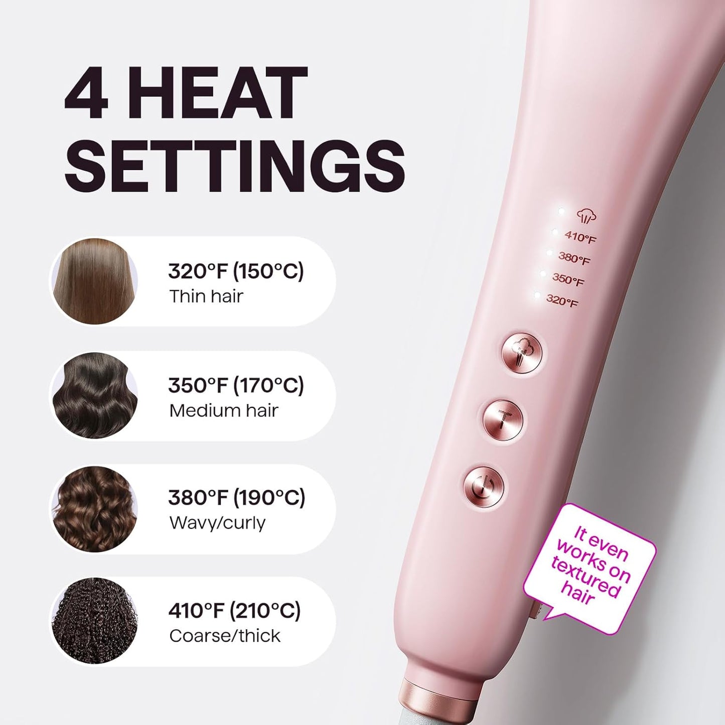 Pro Steam Hair Straightener Brush, Steamline Pro 3-In-1 Straightening Brush for Curly Hair, Fast Salon Results with Less Damage, Anti-Frizz and Hair Nourishment